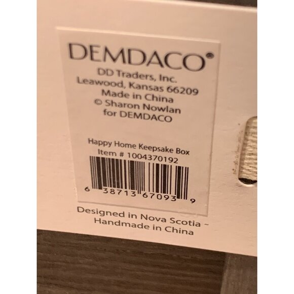 DEMDACO Sharon Nowlan "Happy Home" Grey 6x3" Wood Decorative Keepsake Box NWT - Picture 11 of 11